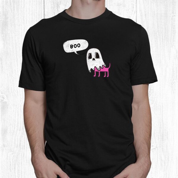 Boo Spooky Dog Cute Halloween Autumn Funny Wiccan Shirt