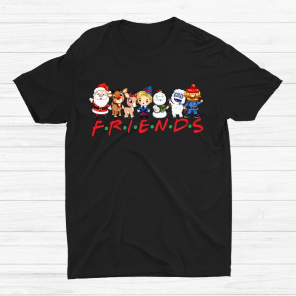 Friends Santa Rudolph Snowman Family Christmas Shirt