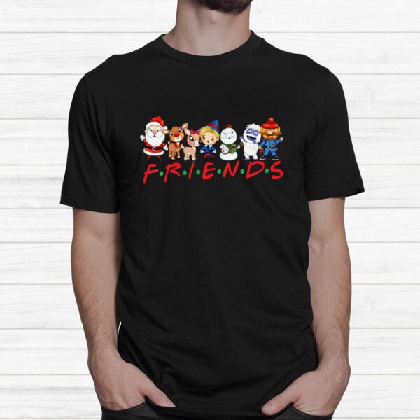 Friends Santa Rudolph Snowman Family Christmas Shirt