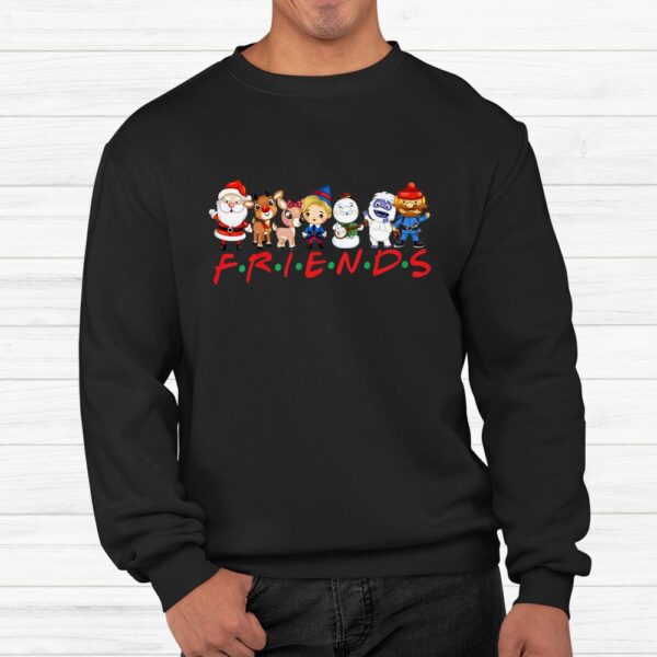 Friends Santa Rudolph Snowman Family Christmas Shirt