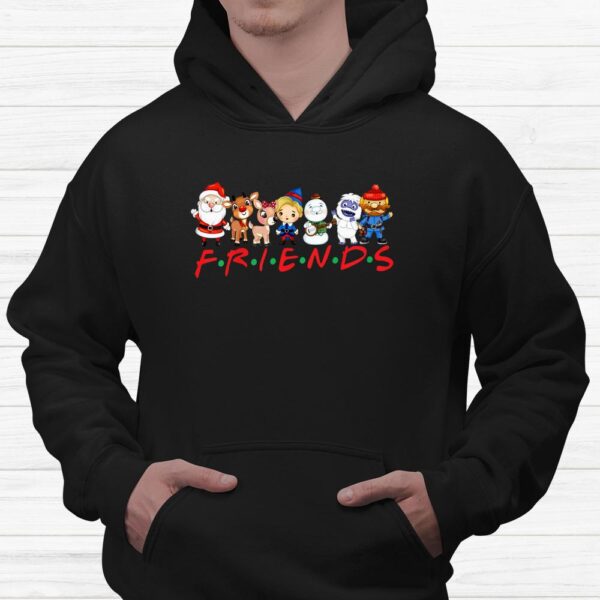 Friends Santa Rudolph Snowman Family Christmas Shirt