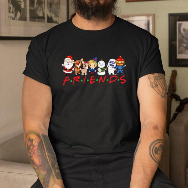 Friends Santa Rudolph Snowman Family Christmas Shirt