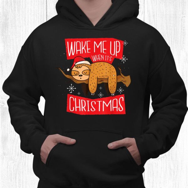 Christmas Sloth Retro Funny Design Sloth Shirt