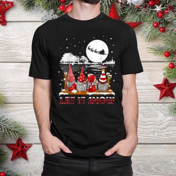 Let It Snow Gnome Plaid Family Matching Christmas Shirt