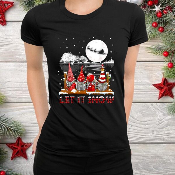 Let It Snow Gnome Plaid Family Matching Christmas Shirt