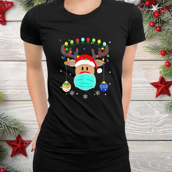 Mask Cute Rudolph Reindeer Christmas Mask Shirt