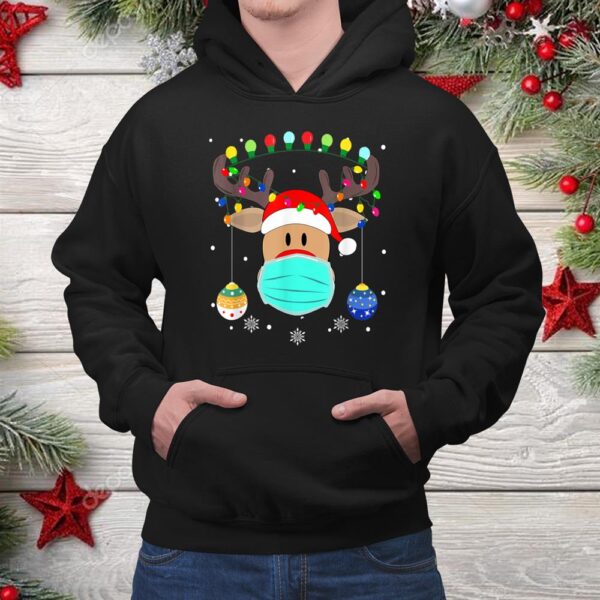 Mask Cute Rudolph Reindeer Christmas Mask Shirt