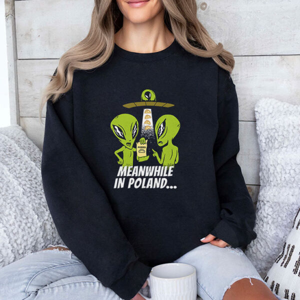 Alien Abduction Pierogi Polish Meanwhile In Poland Sweatshirt