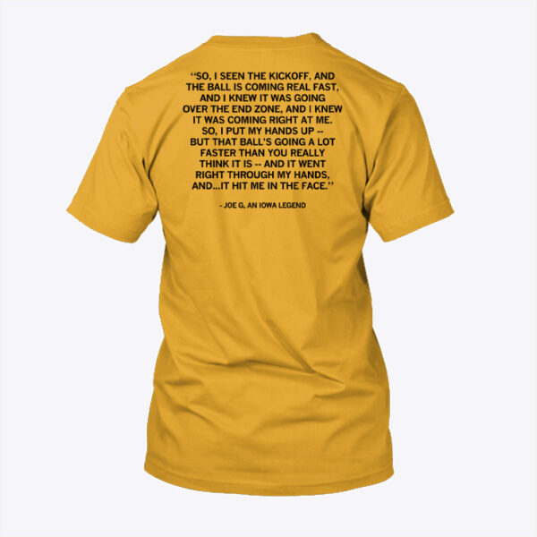 We Don't Give Up We Swarm Joe G Iowa Legend Shirt back