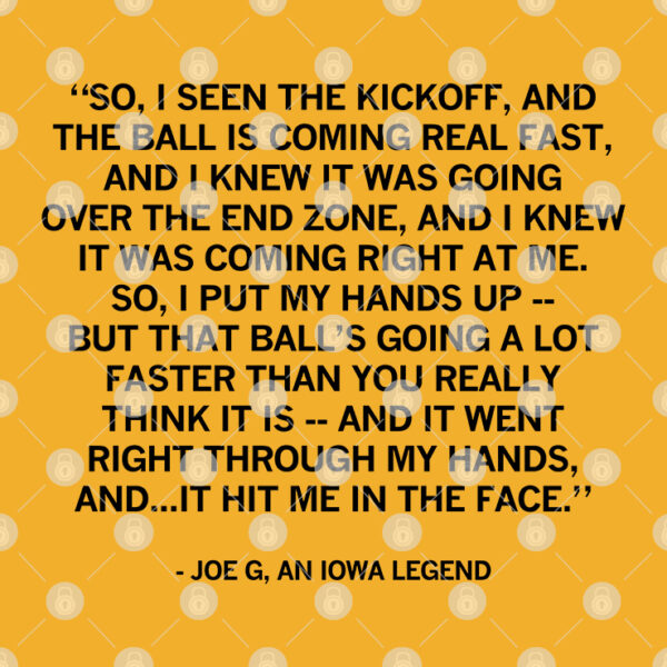 We Don't Give Up We Swarm Joe G Iowa Legend Shirt back side