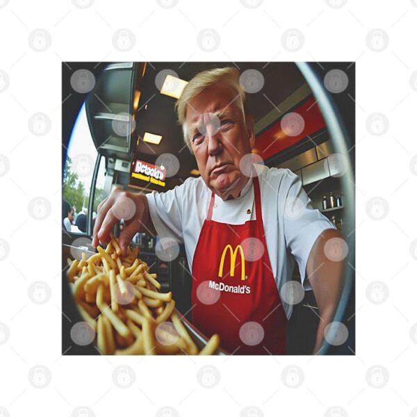 Donald Trump Makes Fries At McDonald's