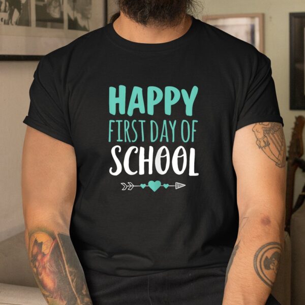 Happy First Day Of School T Shirt Teacher Student Arrow Cute Shirt
