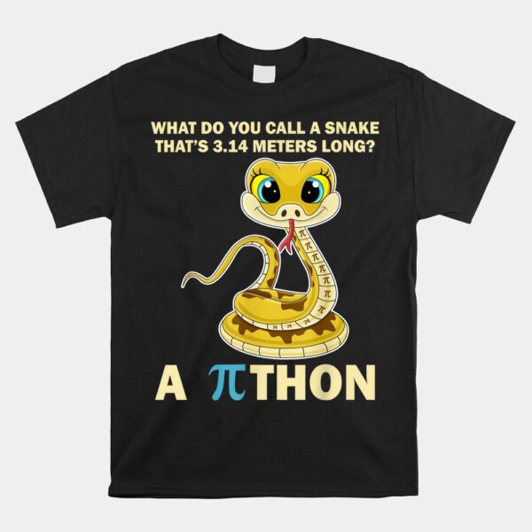 Python Pithon Pi 3 14 Symbol Funny Math Teacher Pi Day Shirt