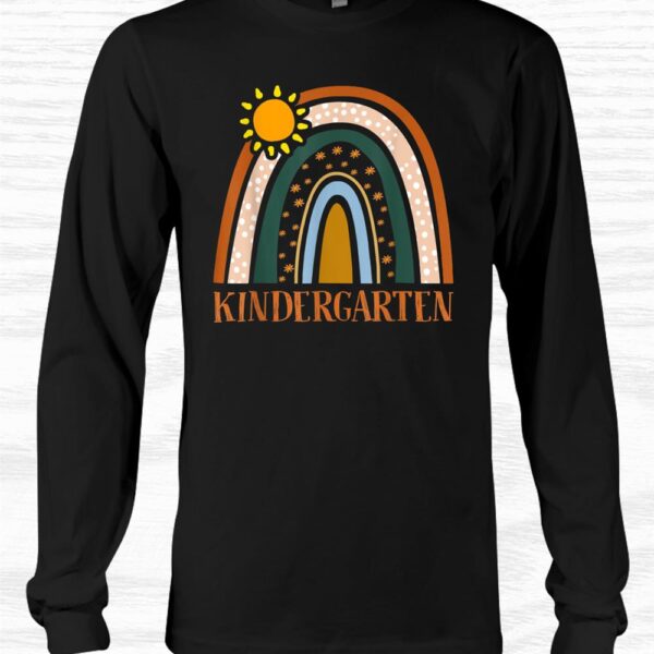 Kindergarten Teacher Students Rainbow Back School Cute Shirt
