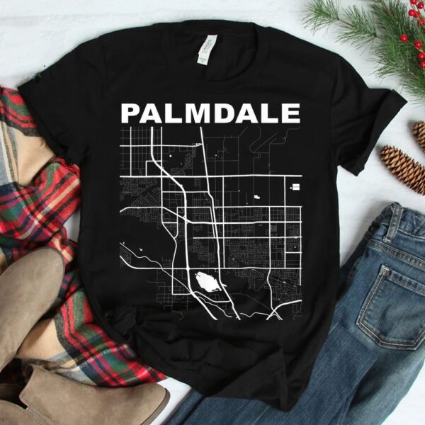 California Souvenir Palmdale City Street Map Shirt