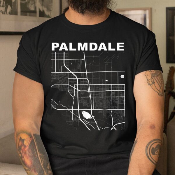 California Souvenir Palmdale City Street Map Shirt