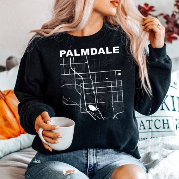 California Souvenir Palmdale City Street Map Shirt