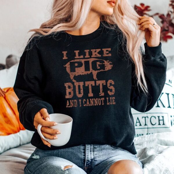Silhouette BBQ Grill I Like Pig Butts And I Cannot Lie Shirt