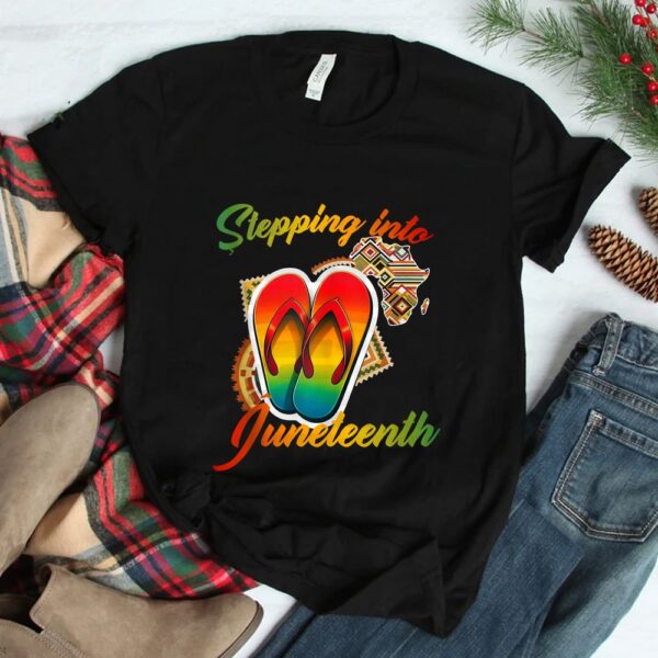 Stepping Into Juneteenth A Pair Of Flip Flop Shirt