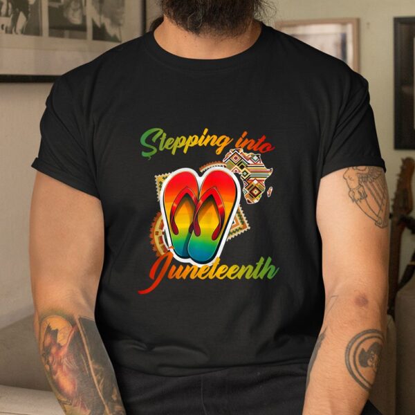 Stepping Into Juneteenth A Pair Of Flip Flop Shirt