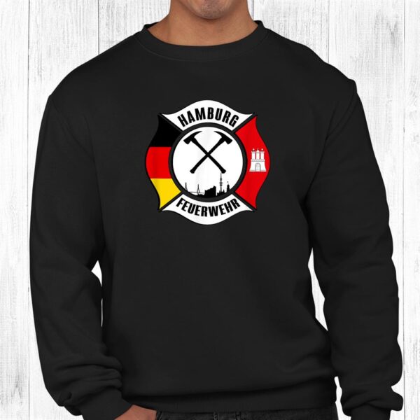 Hamburg Germany Fire Rescue Department Fireman Uniform Flag Shirt