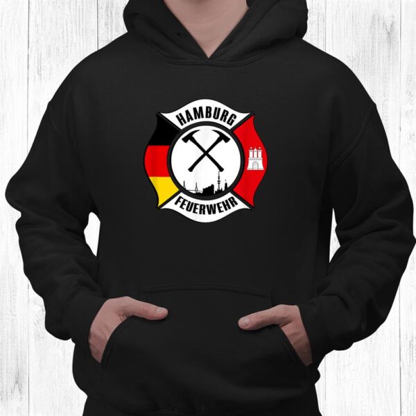 Hamburg Germany Fire Rescue Department Fireman Uniform Flag Shirt