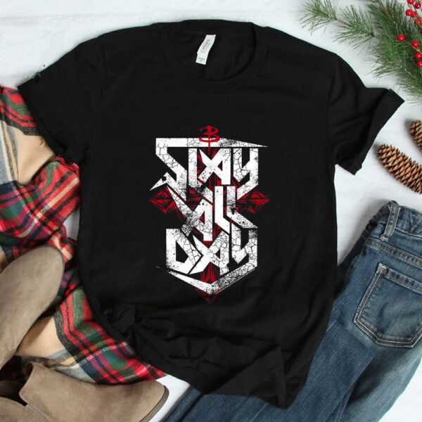 Buffy The Vampire Slayer Slay All Day Big Cracked Text Logo Shirt