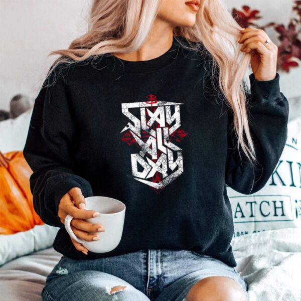 Buffy The Vampire Slayer Slay All Day Big Cracked Text Logo Shirt