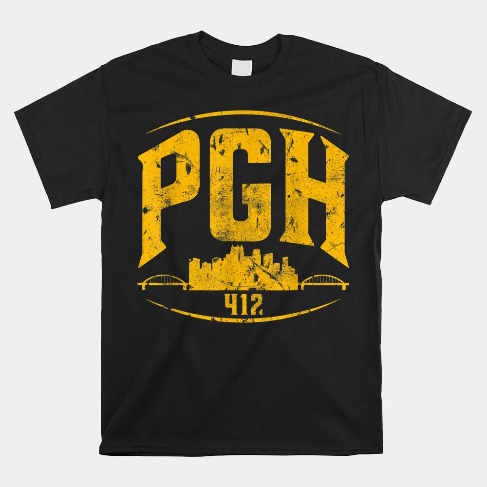 Pittsburgh Pennsylvania Steel City Skyline PGH 412 Shirt