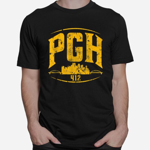 Pittsburgh Pennsylvania Steel City Skyline PGH 412 Shirt