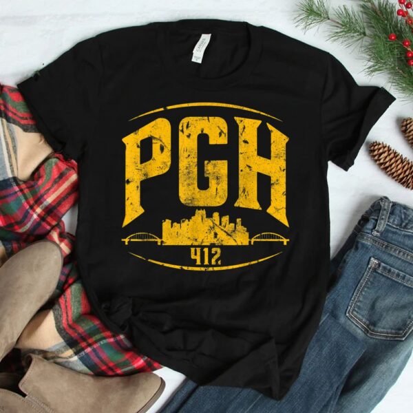 Pittsburgh Pennsylvania Steel City Skyline PGH 412 Shirt