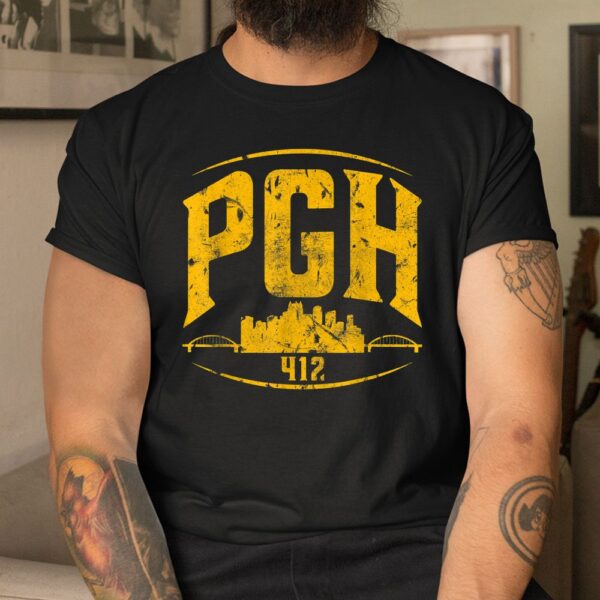 Pittsburgh Pennsylvania Steel City Skyline PGH 412 Shirt