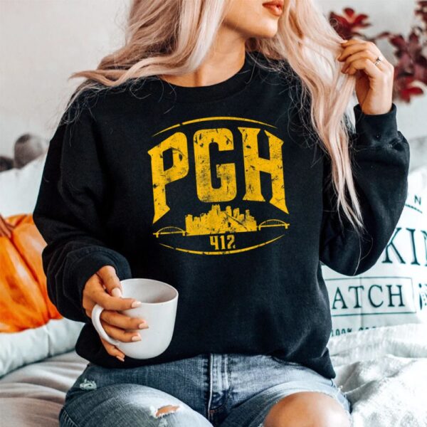 Pittsburgh Pennsylvania Steel City Skyline PGH 412 Shirt