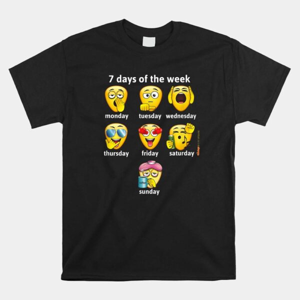 Monday To Sunday All Days Of The Week Shirt