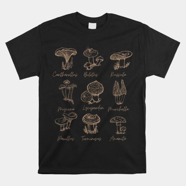 Fungi Mushroom Lover Shirt Mycology Vintage Goth Shirt