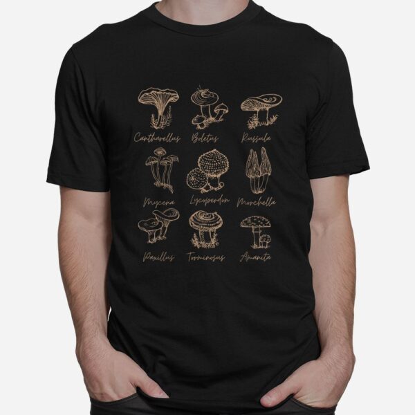 Fungi Mushroom Lover Shirt Mycology Vintage Goth Shirt