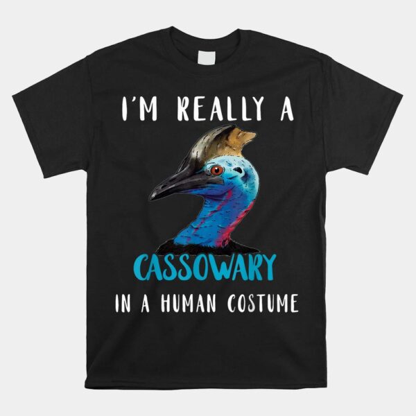 Cassowary In Human Costume Casque Cassowary Lover Birds Shirt