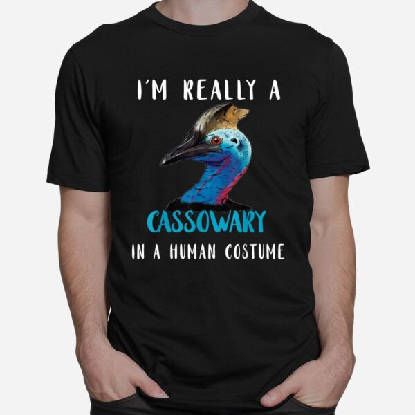 Cassowary In Human Costume Casque Cassowary Lover Birds Shirt