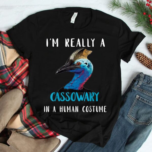Cassowary In Human Costume Casque Cassowary Lover Birds Shirt