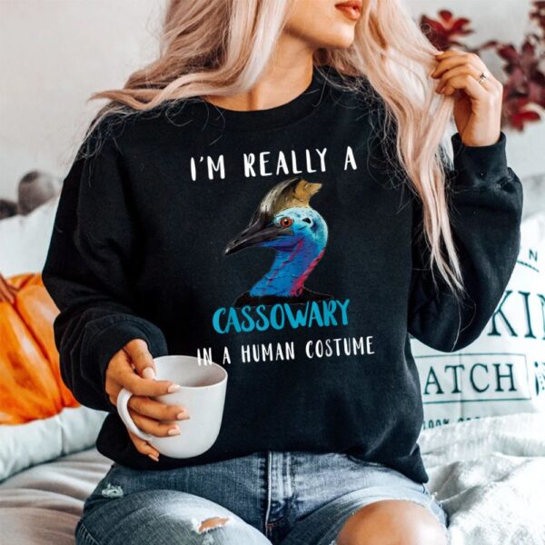 Cassowary In Human Costume Casque Cassowary Lover Birds Shirt