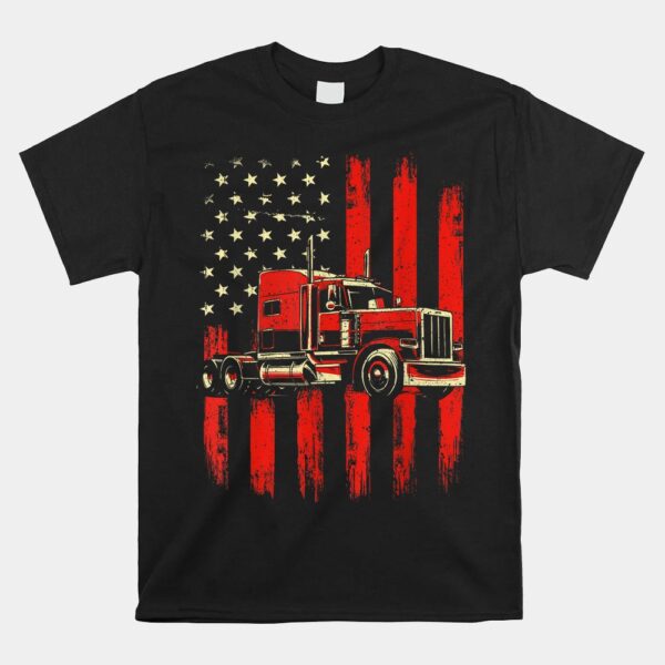 American Trucker Semi Truck Driver Trucking Big Rig Shirt