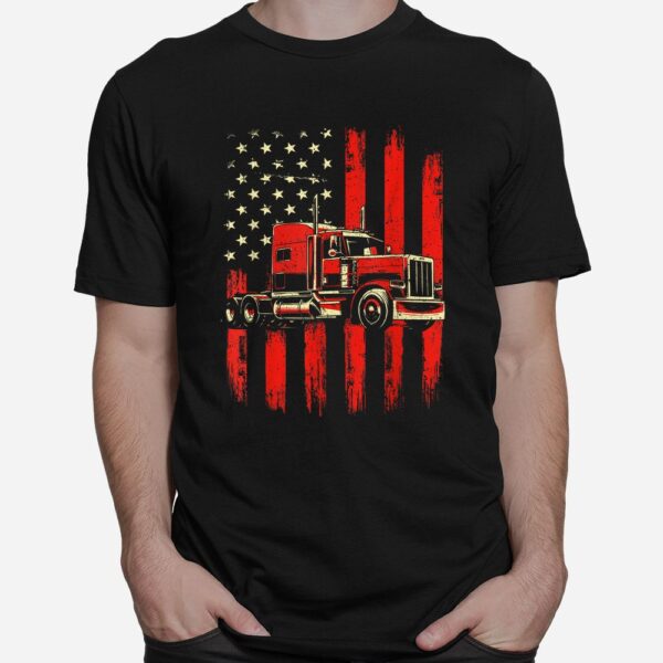 American Trucker Semi Truck Driver Trucking Big Rig Shirt