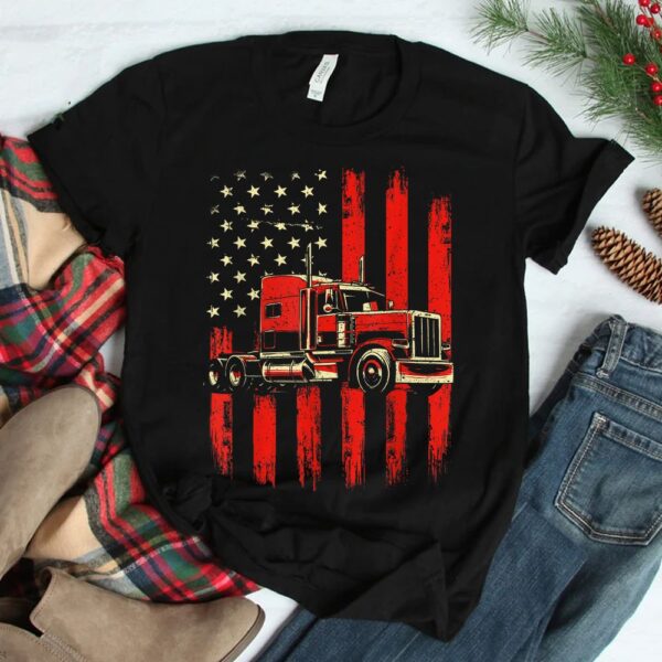 American Trucker Semi Truck Driver Trucking Big Rig Shirt