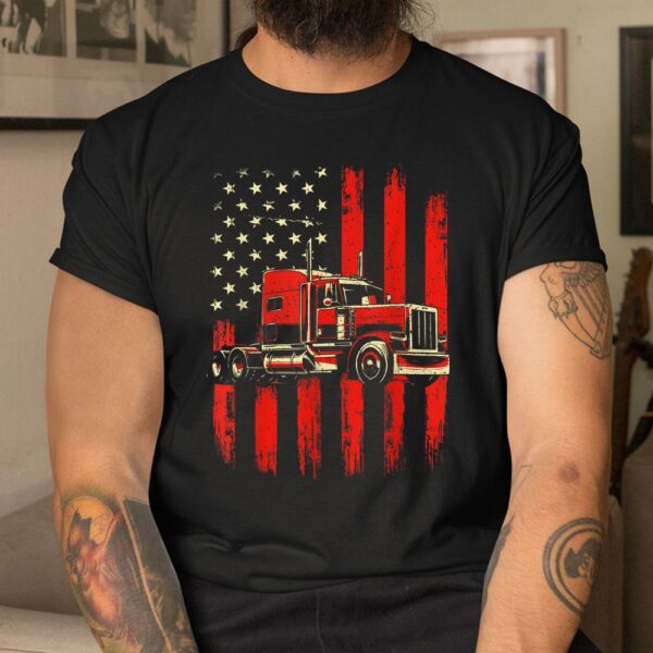 American Trucker Semi Truck Driver Trucking Big Rig Shirt