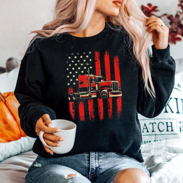 American Trucker Semi Truck Driver Trucking Big Rig Shirt
