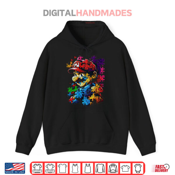 Black Hoodie Autism Gamer Navigating Autism T Autism Mom Dad Gaming T Shirt