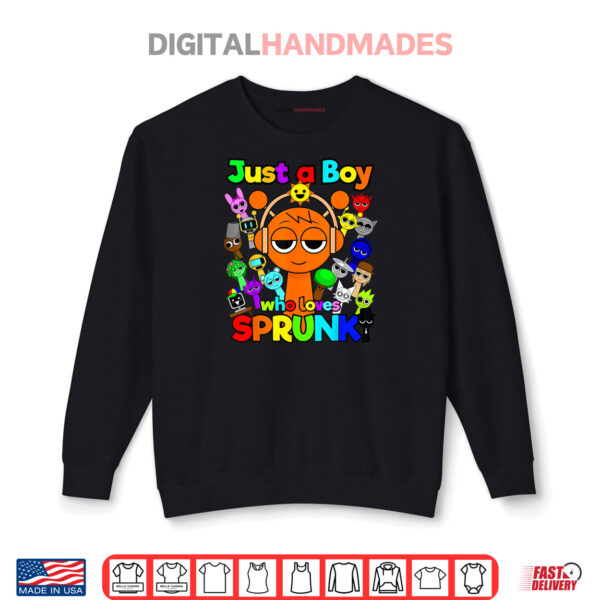 Black Sweatshirt Boy who loves Sprunki for Birthday Decoration Oren Simon Shirt