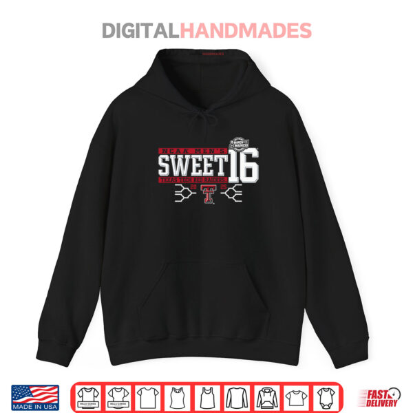 Hoodie Texas Tech Red Raiders Sweet 16 2025 Men’s March Madness Shirt