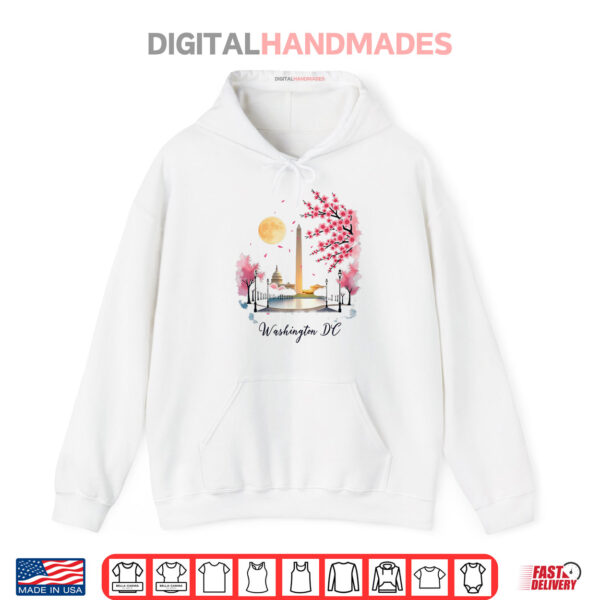 Hoodie Retro Vintage Washington DC Pride Souvenir Cherry Blossom Shirt