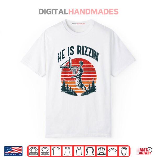 Easter He Is Rizzin Retro Basketball Religious Shirt